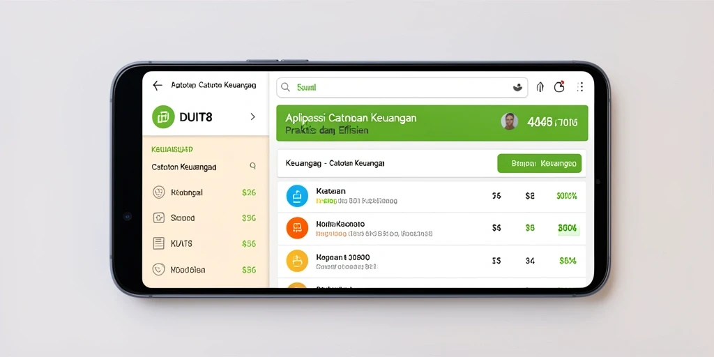 Antarmuka pengguna DUIT8 yang sederhana dan informatif.