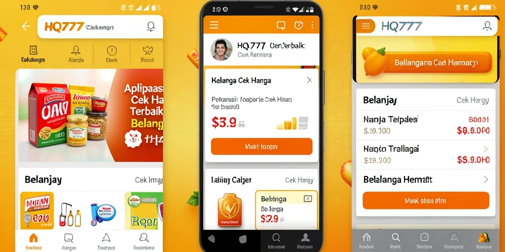 Tampilan antarmuka HQ777 yang user-friendly untuk cek harga.