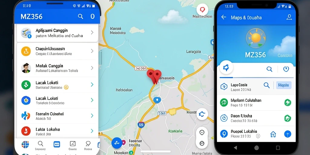 Antarmuka MZ356 menampilkan fitur pelacakan lokasi yang intuitif dan mudah digunakan.