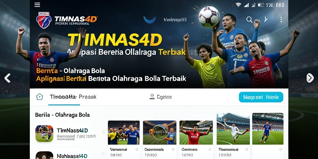 Tampilan utama aplikasi TIMNAS4D yang informatif dan menarik.
