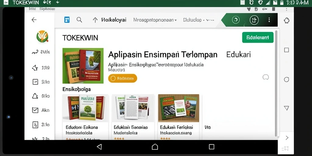 Tampilan antarmuka TOKEKWIN yang sederhana dan informatif.