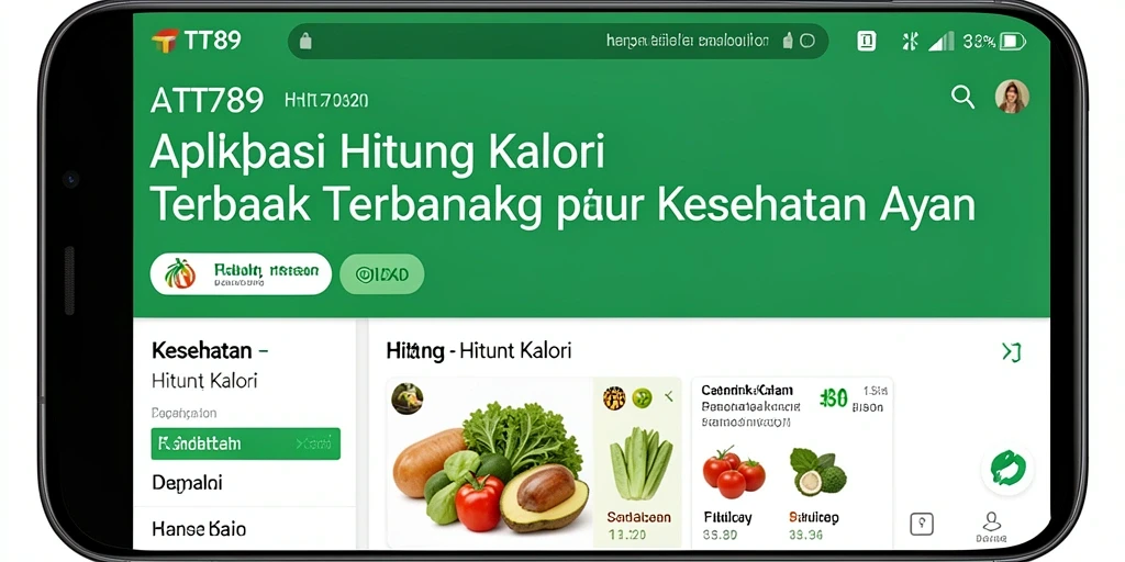 Tampilan antarmuka aplikasi Hitung Kalori TT789 yang bersih dan informatif.