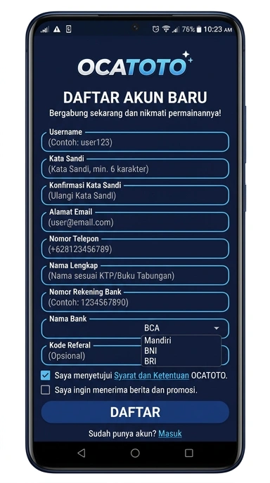 Cara Mudah Buat Akun ocatoto untuk Pengguna Android